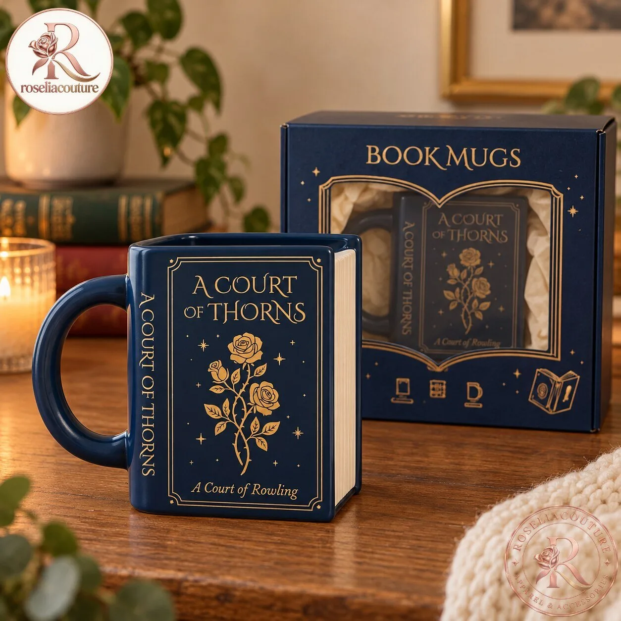 A Court of Thorns Book Shaped Mug