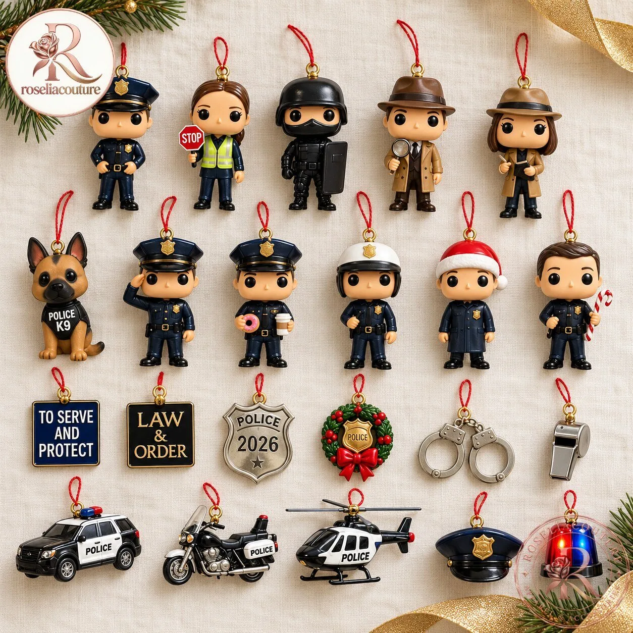 Police Tribute Advent Calendar 2026 with 24 Collectible Police Officer Ornaments 6 Police Tribute Advent Calendar 2026 with 24 Collectible Police Officer Ornaments