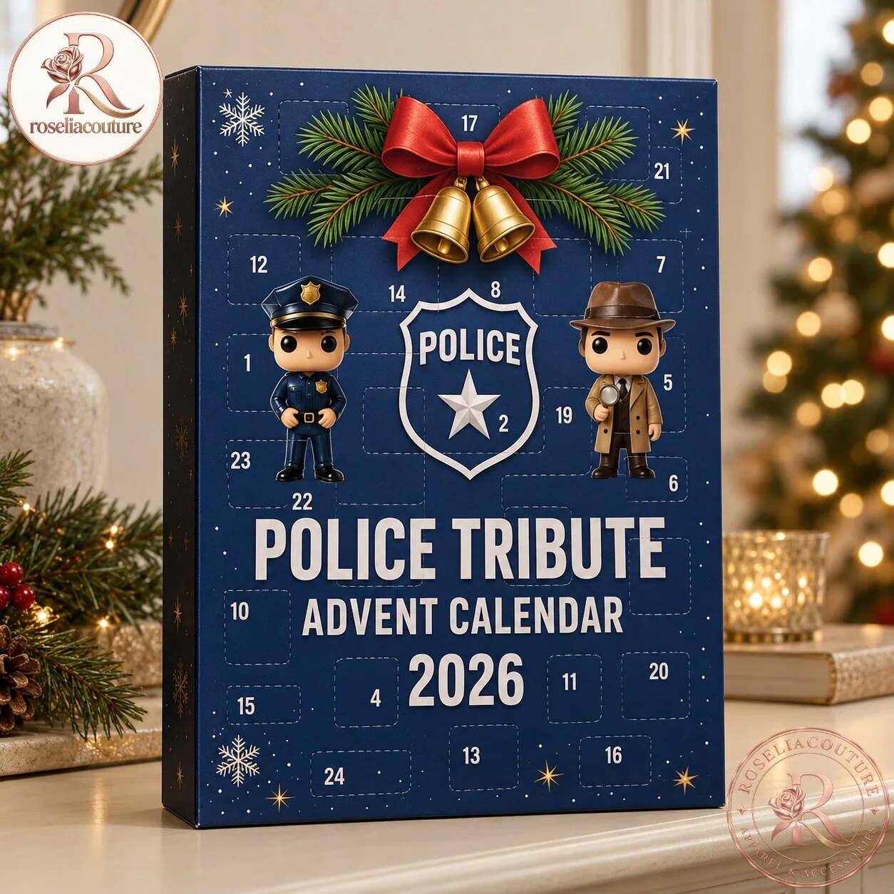 Police Tribute Advent Calendar 2026 with 24 Collectible Police Officer Ornaments 9 Police Tribute Advent Calendar 2026 with 24 Collectible Police Officer Ornaments