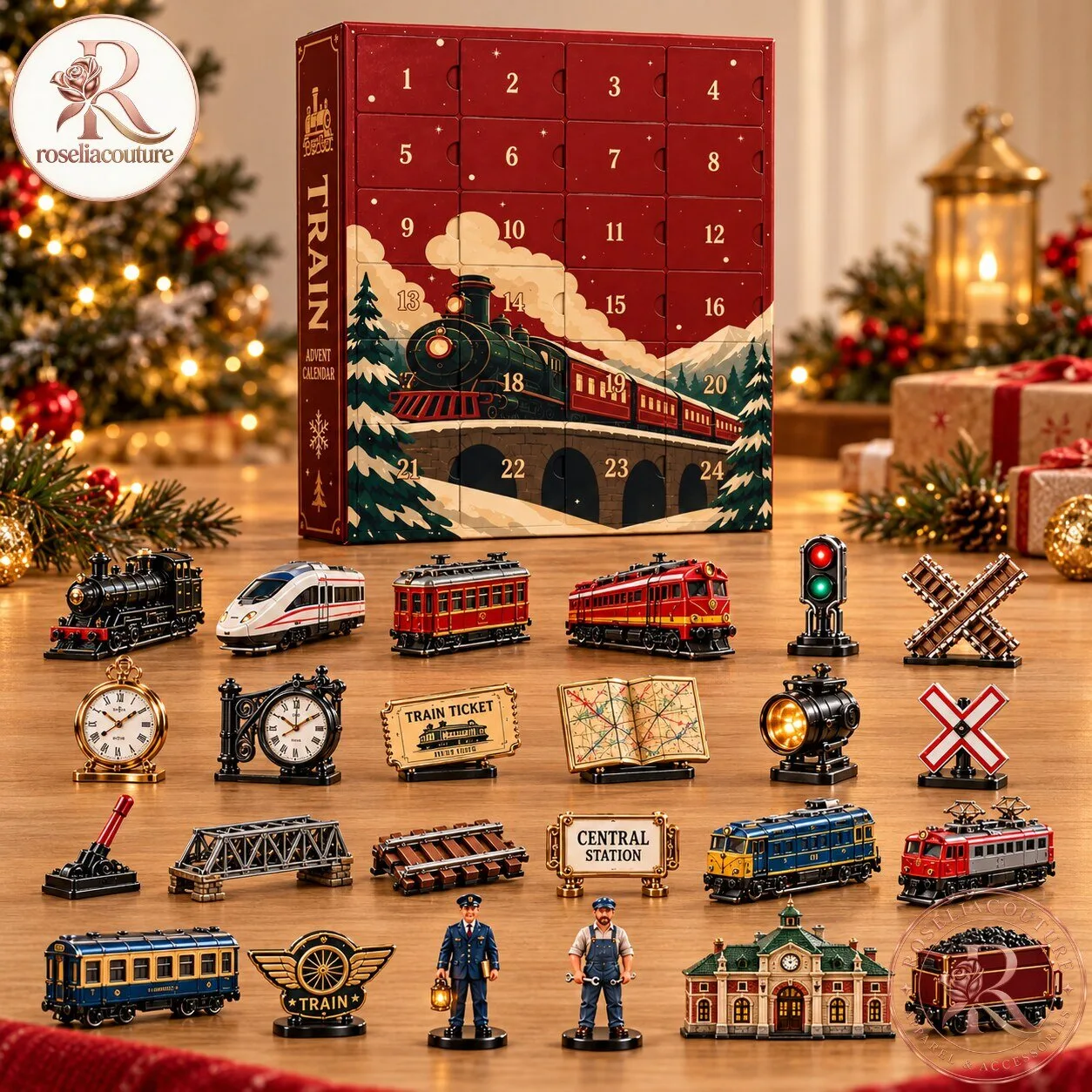 Train Lovers Advent Calendar with 24 Christmas Surprises