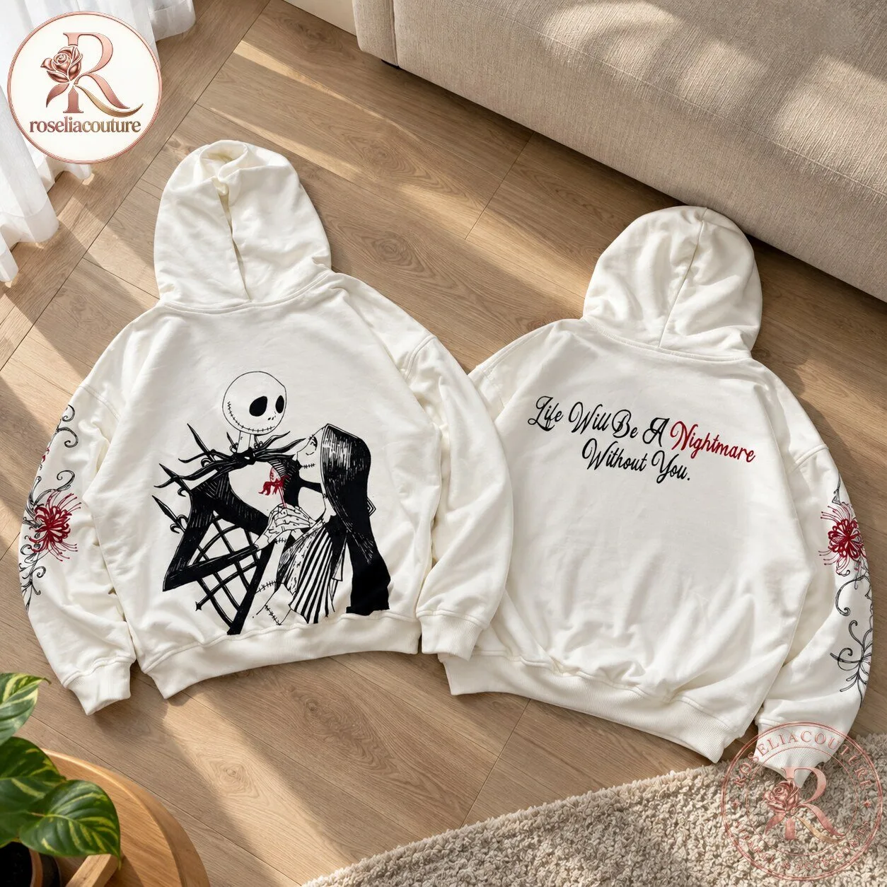 Jack & Sally The Nightmare Before Christmas Hoodie