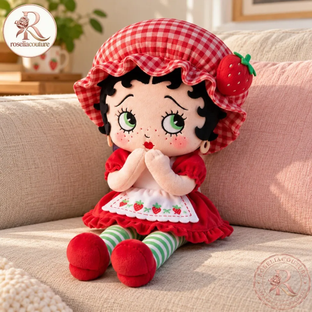 "Charming Betty Boop Plush & Merry Grinchmas Sweatshirt for Christmas Joy" 1 Betty Boop Strawberry Shortcake Plush Doll