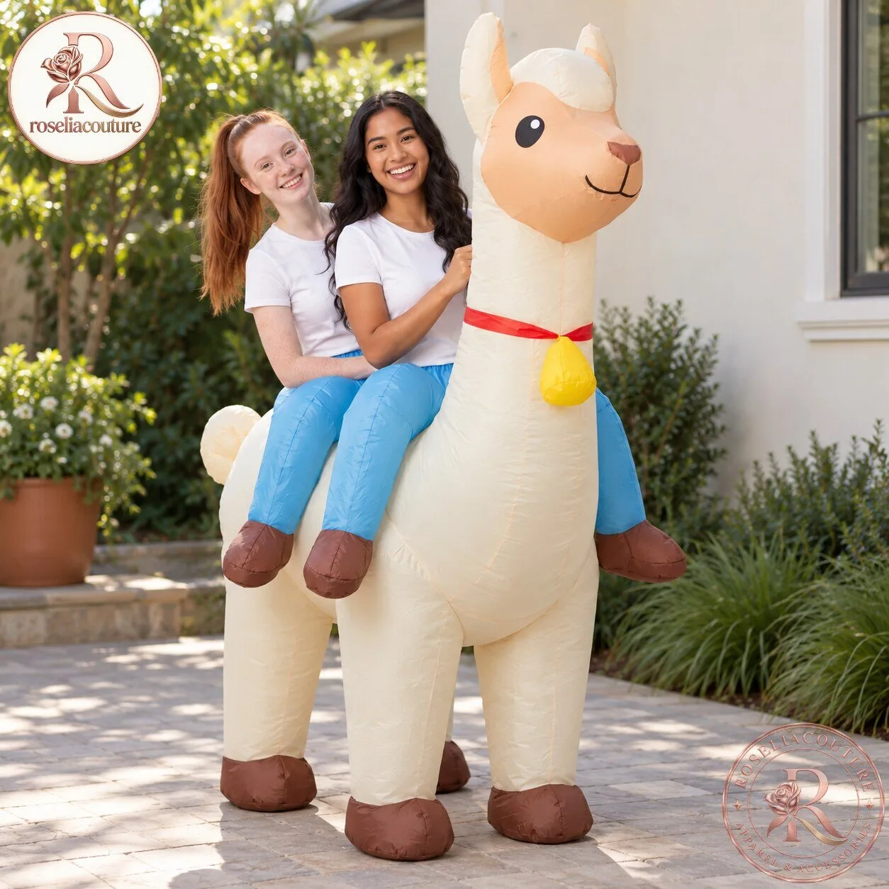 Llama Duo Inflatable Costume for Two 7 Llama Duo Inflatable Costume for Two