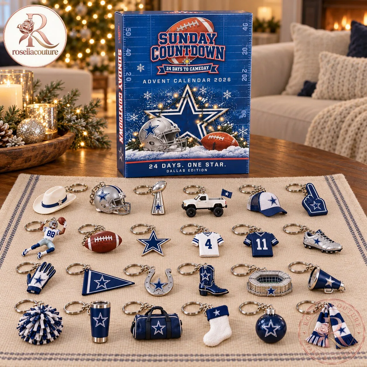 Sunday Countdown Dallas Cowboys Advent Calendar 2026 with 24 Days of Surprises