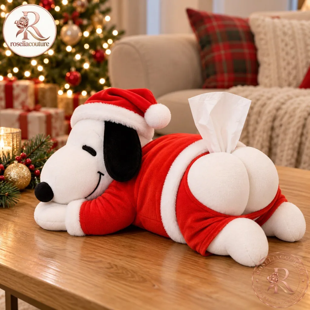 "Discover Cheeky Snoopy Christmas Plush Tissue Holder: Perfect Holiday Gift" 3 Cheeky Snoopy Christmas Plush Tissue Holder