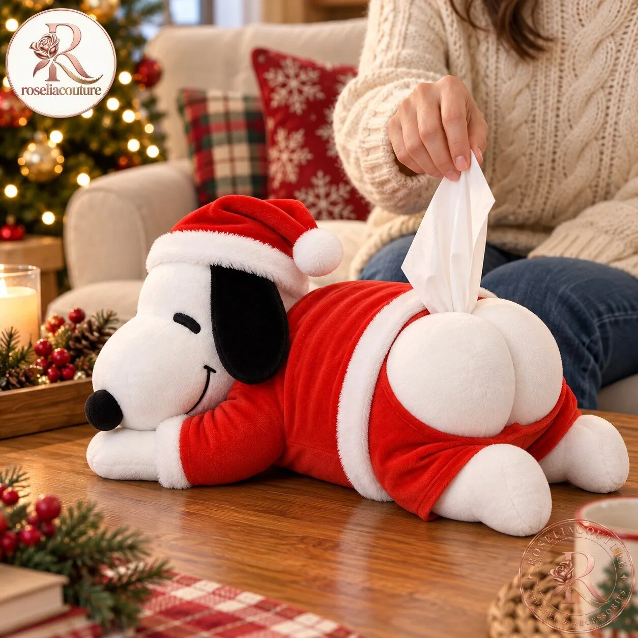 Cheeky Snoopy Christmas Plush Tissue Holder 5 Cheeky Snoopy Christmas Plush Tissue Holder