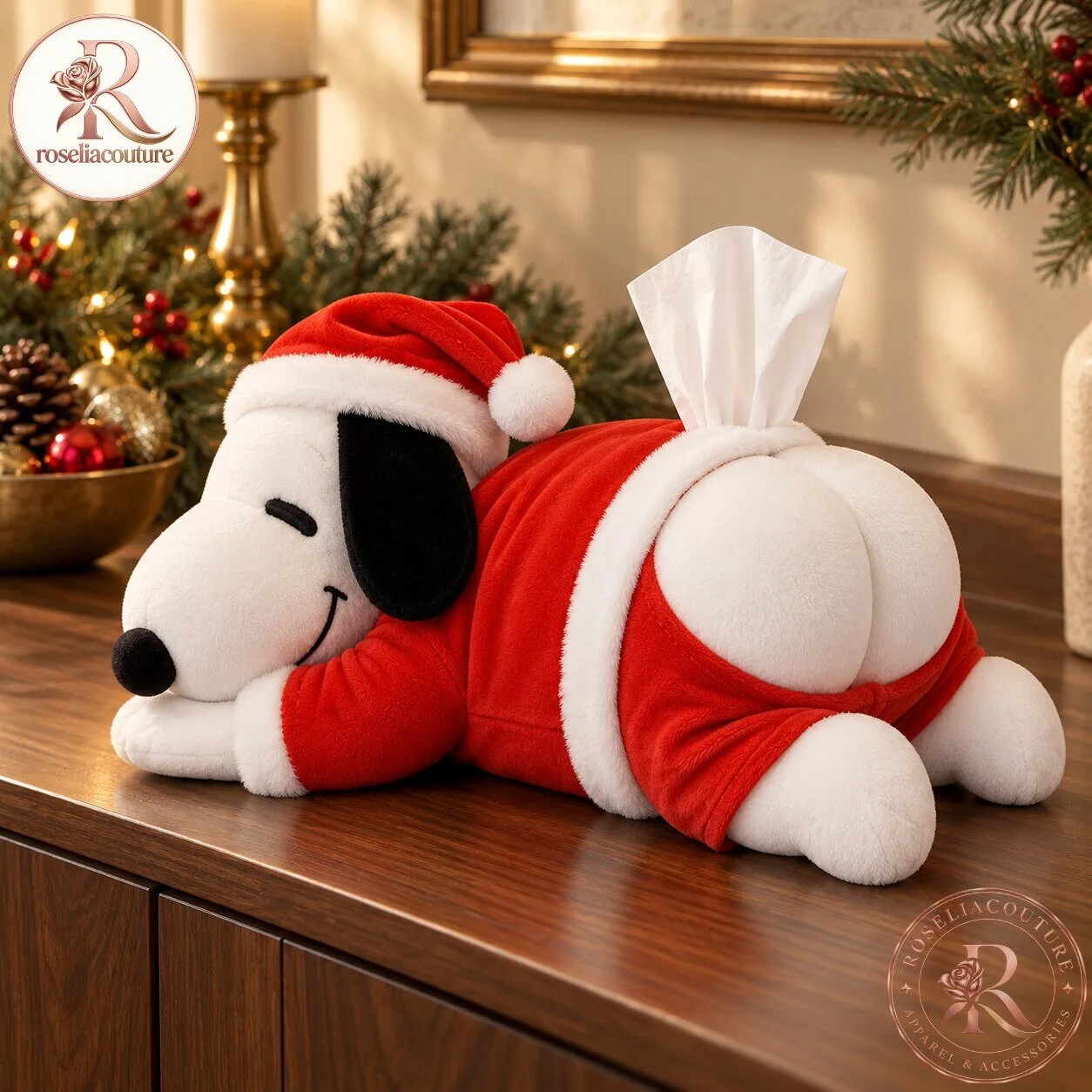 Cheeky Snoopy Christmas Plush Tissue Holder 6 Cheeky Snoopy Christmas Plush Tissue Holder