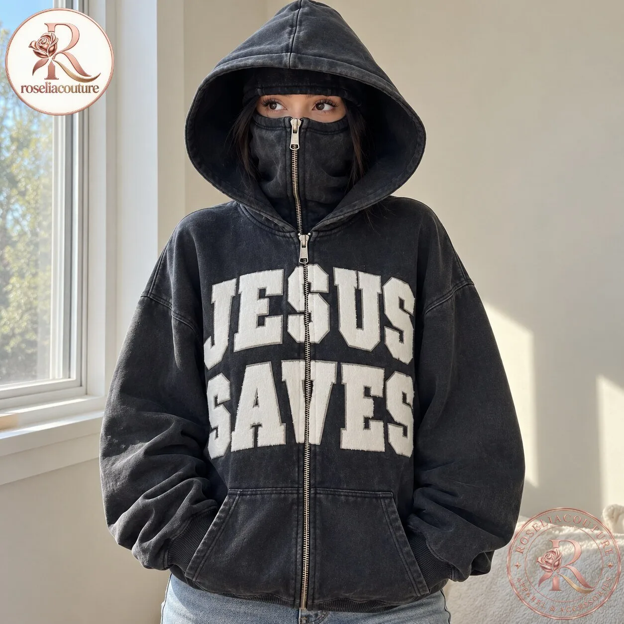 H&M Inspired Christian Graphic Full Zip Hoodie 5 H&M Inspired Christian Graphic Full Zip Hoodie