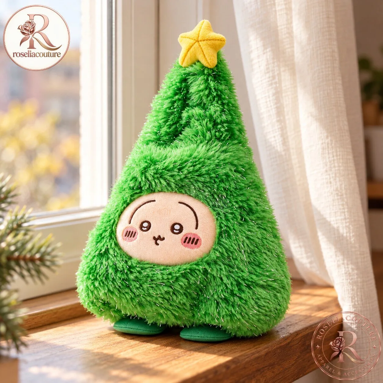 Kawaii Christmas Tree Plush with Blushing Face 7 Kawaii Christmas Tree Plush with Blushing Face