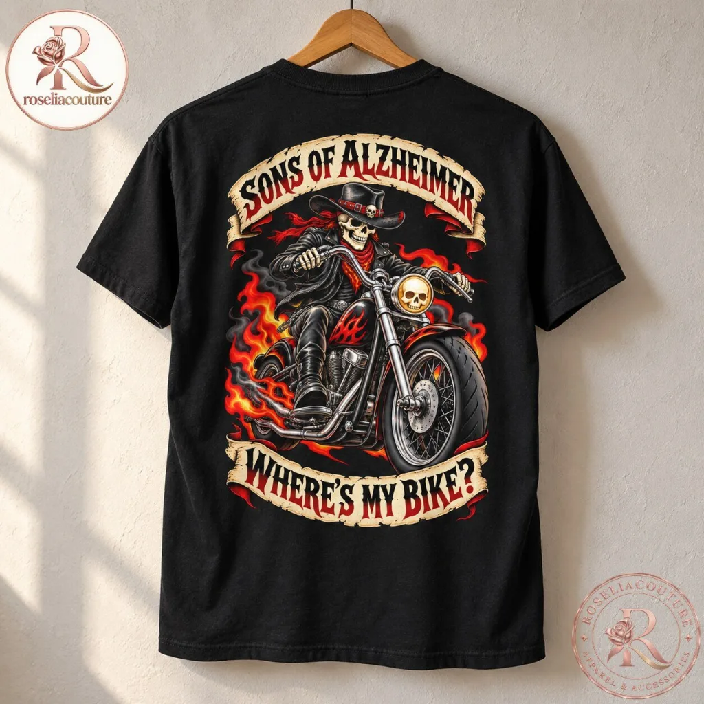 "Unique Biker T-Shirt & One Piece 2026 Countdown Calendar Reviewed" 12 Sons of Alzheimer Where’s My Bike Skull Biker T Shirt