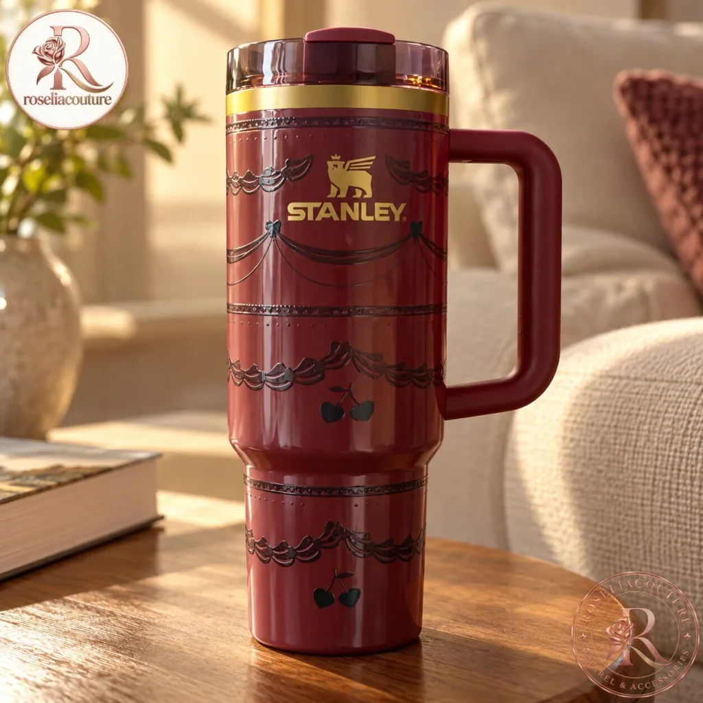 "Discover Stanley Christmas Tumbler and 2026 Night City Advent Calendar" 3 Stanley Christmas Cherry Edition Quencher Tumbler with Handle Holiday Gift