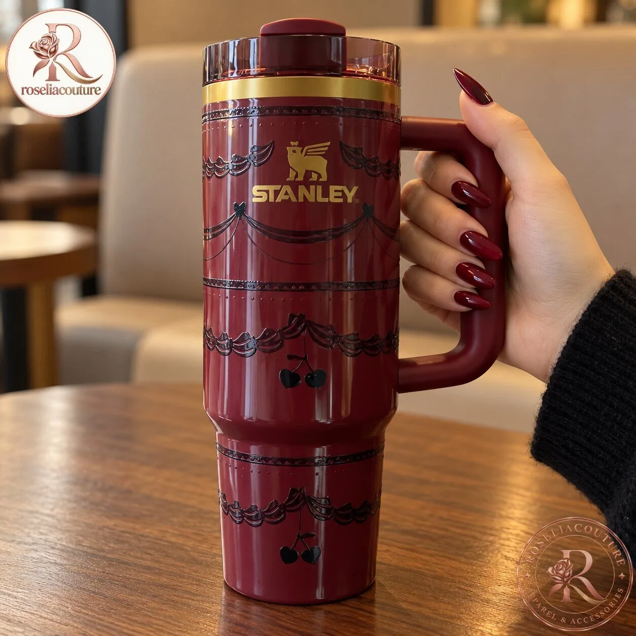 Stanley Christmas Cherry Edition Quencher Tumbler with Handle Holiday Gift 5 Stanley Christmas Cherry Edition Quencher Tumbler with Handle Holiday Gift