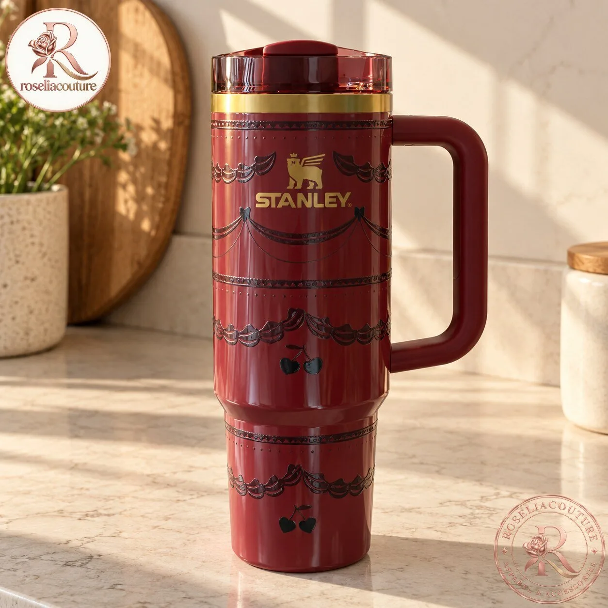 Stanley Christmas Cherry Edition Quencher Tumbler with Handle Holiday Gift 6 Stanley Christmas Cherry Edition Quencher Tumbler with Handle Holiday Gift