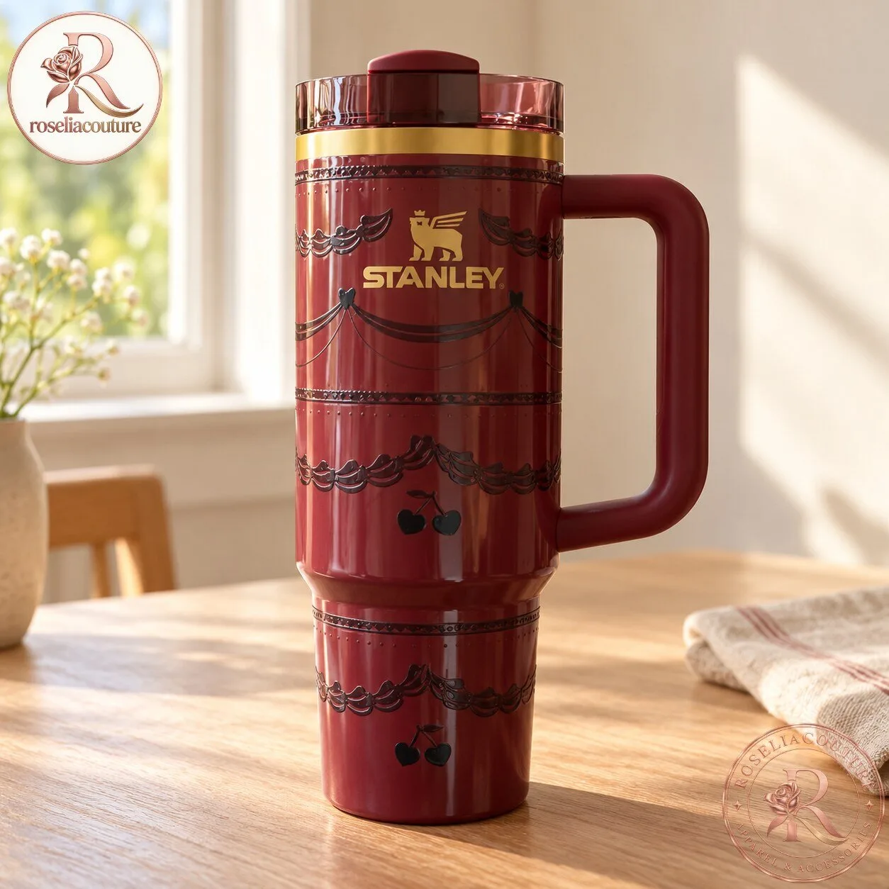 Stanley Christmas Cherry Edition Quencher Tumbler with Handle Holiday Gift 7 Stanley Christmas Cherry Edition Quencher Tumbler with Handle Holiday Gift